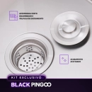 Kit Cuba Gourmet Terena e Torneira Misturador Monocomando Muru Pingoo.casa - Prata