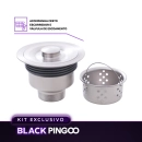 Kit Cuba Gourmet Terena e Torneira Misturador Monocomando Muru Pingoo.casa - Prata