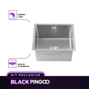 Kit Cuba Gourmet Terena e Torneira Misturador Monocomando Muru Pingoo.casa - Prata