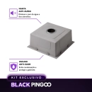 Kit Cuba Gourmet Terena e Torneira Misturador Monocomando Muru Pingoo.casa - Prata