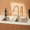 Kit Cuba para Cozinha Awá e Torneira Misturador Monocomando em Aço Inox Iriri - Prata