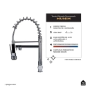 Kit Cuba Para Cozinha e Tábua de Apoio Nawa + Misturador Munim Prata