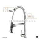 Kit Cuba Para Cozinha e Tábua de Apoio Nawa + Misturador Munim Prata