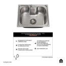 Kit Cuba Para Cozinha e Tábua de Apoio Nawa + Misturador Munim Prata