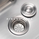 Kit Cuba para Cozinha Gourmet Pia Aço Inox 304 com Acessórios e Tábua de Corte Borari Prata