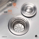 Kit Cuba para Cozinha Gourmet Pia Aço Inox 304 com Acessórios Tábua de Corte Borari e Torneira Gourmet Munim Prata