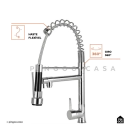 Kit Cuba para Cozinha Gourmet Pia Aço Inox 304 com Acessórios Tábua de Corte Borari e Torneira Gourmet Munim Prata