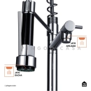 Kit Cuba para Cozinha Gourmet Pia Aço Inox 304 com Acessórios Tábua de Corte Borari e Torneira Gourmet Munim Prata