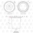 Kit Cuba para Cozinha Gourmet Pia Aço Inox com Acessórios e Lixeira Nawa 50 cm Prata