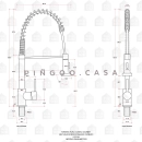 Kit Cuba para Cozinha Gourmet Pia Aço Inox com Acessórios Nawa 50 cm e Torneira Gourmet Envira Prata