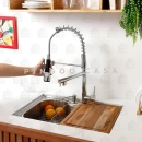 Kit Cuba para Cozinha Pia com Acessórios Inox Carajás e Tábua de Corte Prata