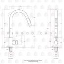 Kit Cuba para Cozinha Pia com Acessórios Matis e Torneira Monocomando Gourmet Iriri  Prata Escovado