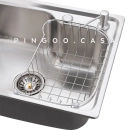 Kit Cuba para Cozinha Pia com Acessórios Matis e Torneira Monocomando Gourmet Munim Prata