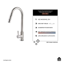 Kit Cuba para Cozinha Pia Dupla com Acessórios Ticunas e Torneira Monocomando Gourmet Iriri Prata