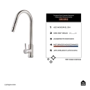Kit Cuba para Cozinha Terena 44 cm e Torneira Misturador Monocomando em Aço Inox Iriri - Prata