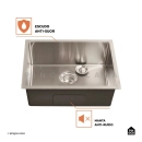 Kit Cuba para Cozinha Terena 58 cm e Torneira Misturador Monocomando em Aço Inox Iriri - Prata