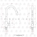 Kit Cuba para Cozinha Terena 74 cm e Torneira Misturador Monocomando em Aço Inox Iriri - Prata