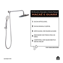 Kit Chuveiro Redondo de Parede Macaé com Desviador Mundaú e Ducha Manual Guará Pingoo.casa - Prata