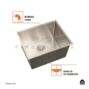 Kit Tanque Aço Inox 304 e Tábua de Apoio Manaxos Prata