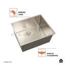 Kit Tanque Aço Inox 304 e Tábua de Apoio Pacajás Prata