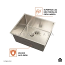 Kit Tanque Aço Inox 304 e Tábua de Apoio Pacajás Prata