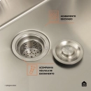 Kit Tanque Aço Inox 304 e Tábua de Apoio Pacajás Prata