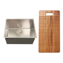 Kit Tanque Aço Inox 304 e Tábua de Apoio Pacajás Prata