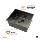 Kit Tanque Aço Inox 304 e Tábua de Apoio Pacajás Preto