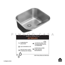Kit Tanque Aço Inox Atikum e Torneira Capivari Prata