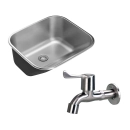 Kit Tanque Aço Inox Atikum e Torneira Paranaíba Prata