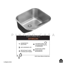 Kit Tanque Aço Inox Atikum e Torneira Paranaíba Prata