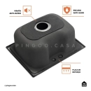 Kit Tanque Aço Inox e Kit Cuba Para Cozinha Carajás Prata