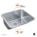 Kit Tanque Aço Inox e Torneira Capivari Prata