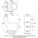 Kit Vaso Sanitário Monobloco Amazonita e Ducha Higiênica para Banheiro Apa - Cinza e Prata
