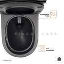 Kit Vaso Sanitário Monobloco Amazonita e Ducha Higiênica para Banheiro Apa - Preto