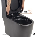 Kit Vaso Sanitário Monobloco Amazonita e Ducha Higiênica para Banheiro Apa - Preto