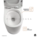 Kit Vaso Sanitário Monobloco Amazonita e Ducha Higiênica para Banheiro Jacuí - Branco e Prata