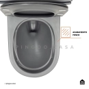 Kit Vaso Sanitário Monobloco Amazonita e Ducha Higiênica para Banheiro Jacuí - Cinza e Preto