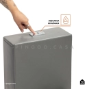 Kit Vaso Sanitário Monobloco Amazonita e Ducha Higiênica para Banheiro Jacuí - Cinza e Preto