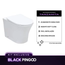 Kit Vaso Sanitário Convencional Tanzanita Branco e Ducha Manual Apa Pingoo.casa - Branco e Preto