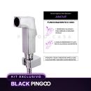 Kit Vaso Sanitário Convencional Tanzanita Branco e Ducha Manual Jacuí Pingoo.casa - Branco e Prata