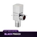 Kit Vaso Sanitário Convencional Tanzanita Branco e Ducha Manual Jacuí Pingoo.casa - Branco e Prata