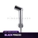 Kit Vaso Sanitário Convencional Turmalina Branco e Ducha Manual Apa Pingoo.casa - Branco e Prata