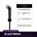 Kit Vaso Sanitário Convencional Turmalina Branco e Ducha Manual Apa Pingoo.casa - Branco e Preto