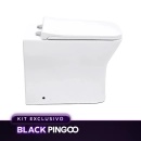 Kit Vaso Sanitário Convencional Turmalina Branco e Ducha Manual Jacuí Pingoo.casa - Branco e Prata