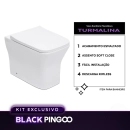 Kit Vaso Sanitário Convencional Turmalina Branco e Ducha Manual Jacuí Pingoo.casa - Branco e Preto