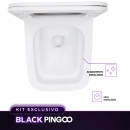 Kit Vaso Sanitário Convencional Turmalina Branco e Ducha Manual Jacuí Pingoo.casa - Branco e Preto