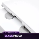 Kit Vaso Sanitário Convencional Turmalina Branco e Ducha Manual Jacuí Pingoo.casa - Branco e Preto