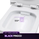 Kit Vaso Sanitário Convencional Turmalina Branco e Ducha Manual Jacuí Pingoo.casa - Branco e Preto