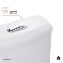 Kit Vaso Sanitário Monobloco Caixa Acoplada Barita e Ducha Manual Apa Pingoo.casa - Branco e Prata